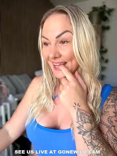 Blonde BBW Teases Big Ass & Tits - bbw - blonde - big tits - big ass - tease - solo - masturbation - toy - swimsuit - tattoo