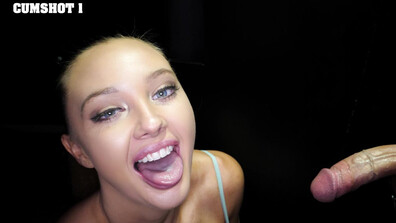 What an incredible appetite for cum Paisley! - gloryhole - blowjob - oral - cumshot - cum swallowing - cum on tongue - handjob - deepthroat - sloppy - striptease