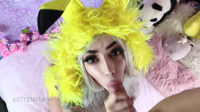 Kiittenymph Pikachu Slut Suck & Fuck - cosplay - big tits - pov