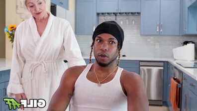 The mature woman immediately energized him - blonde - blowjob - stockings - interracial - granny - doggy style - titty fucking - big ass - bbc - missionary