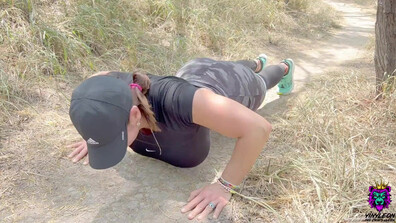 Big Boobs Wife gets her Pussy drilled on Public Trail after Sweaty Workout(1080P) - yiny leon - bigdick - whiteass