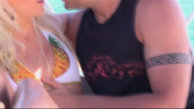 Sexy Model Gives A Sensual BJ On The Boat - blonde - blowjob - cumshot