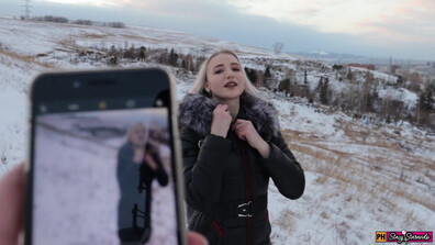 Stacy Starando Winter Blowjob And Sex With A Young Cute Girl In A Fur Coat Swallo - pov - hardcore - handjob