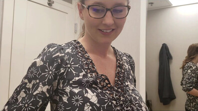 KCupQueen Trying on Bras with Mommy in Public - big tits - softcore - amateur