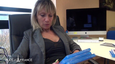 Shana Mour Conservative blonde gets dirty in the office - milf - mature - big ass - blowjob