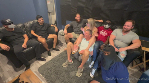 Cheerleader Kait Versus 7 Men