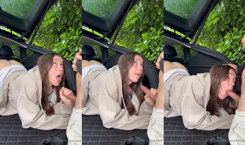 DaisyDrewuk Sucking A Cock In The Car
