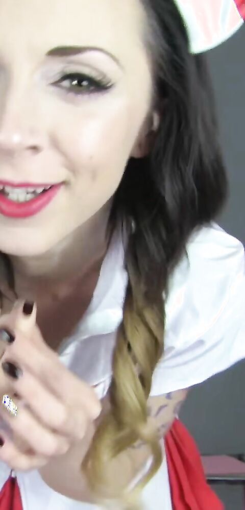 Miss London Lix - Nurse teases your tiny penis - ManyVids - fetish - pov - big tits - fake tits - tattoo - dirty talk - milf - femdom - tease