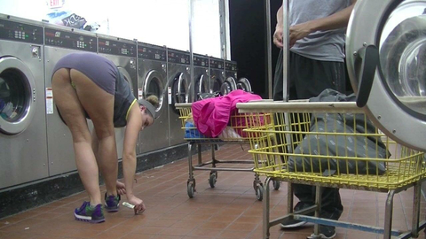 Helenas Cock Quest - My Laundromat Upskirt Tease Pt1