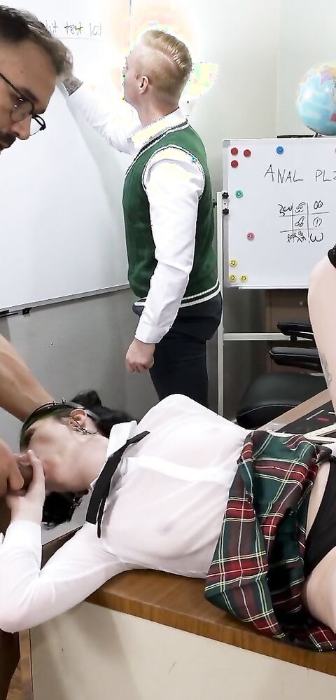 Kitty Cam - Kitty’s Punishment Free Using the New Teacher’s Pet - FreeUseFantasy - FreeUseFantasy - natural tits - small tits - pussy licking - piercing - reverse cowgirl - spit roast - face fucking - college - teacher