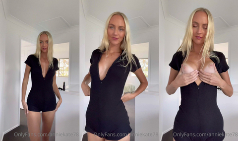 Annie Kate Flashes Tits From Short Black Dress