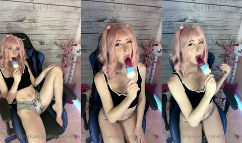 Ellaelvin69 Licking A Dildo
