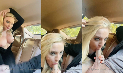 Itskhloeexoxo Gives A Blowjob In The Car