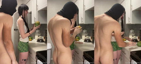 Janeivy Delinquent Fucks Her In The Kitchen
