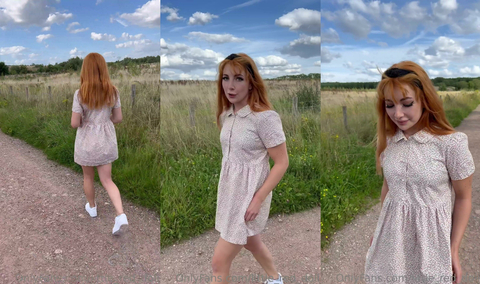 Little Red Doll Outdoor Blowjob