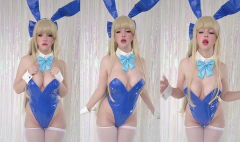 Mikomin Is A Blue Bunny With Pink Pussy