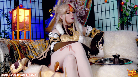 MollyRedWolf Dresses Up As Ningguang And Fucks Her Guy