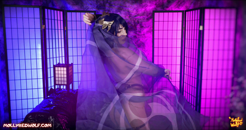 MollyRedWolf Turns Raiden Shogun Into A Dildo-Loving Slut