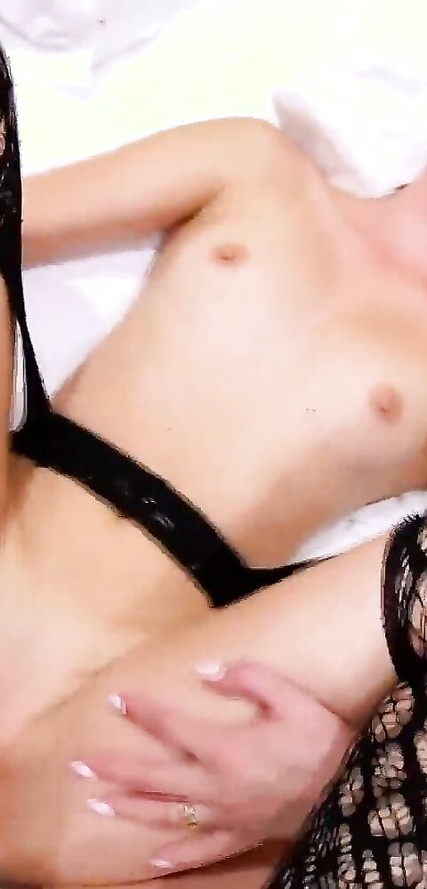 Stella Sedona - AMWF, I love to see a beautiful white girl wearing lingerie - OnlyFans - nylon - pov - small tits - milf - brunette - natural tits