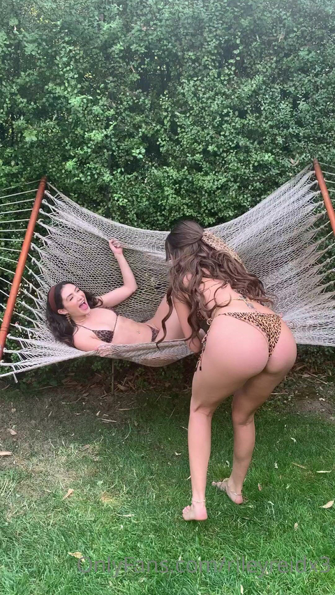 Riley Reid Swinging Friend In Hammock