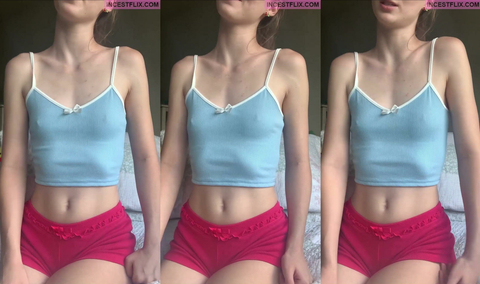 Skinny Little Woman Shows Her Small Tits