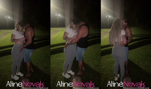 Aline Novak Has Sex At Night Outdoors