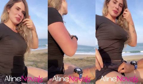 Beach Walks Make Her Horny