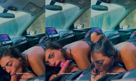 Brenda Trindade Giving A Blowjob In The Car