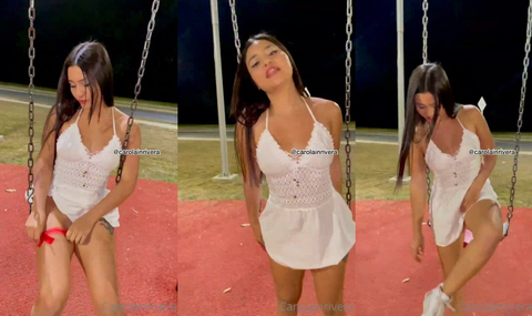 Carolain Rivera Swings In a Dress