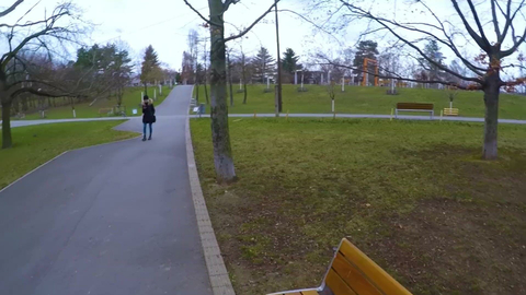 Eva Elfie Sucks A Stranger And Swallows His Cum In A Park