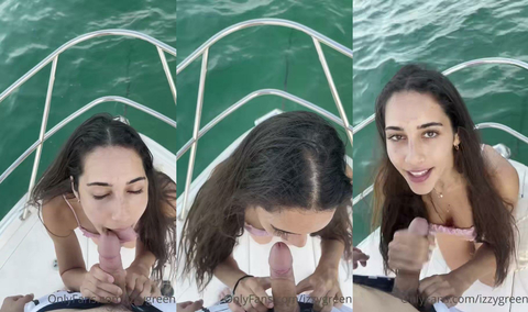 Izzy Green BJ On Boat