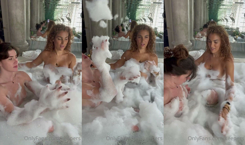 Keep Chambers Takes A Bubble Bath With Her Friend