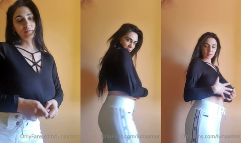 Luna Love Taking Out Her Big Tits