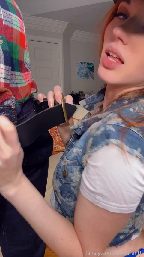 Cowgirl Amouranth Sucks And Fucks A Guy Like A Raging Bull