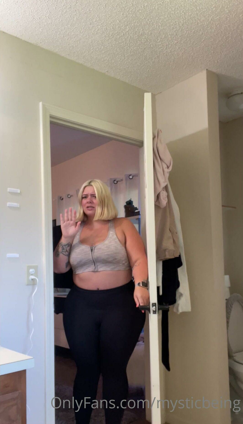 BBW MysticBeing Pushes A Huge Dildo Down Her Throat