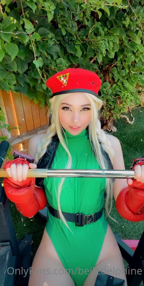 Belle Delphine Lifts Weights In Cosplay