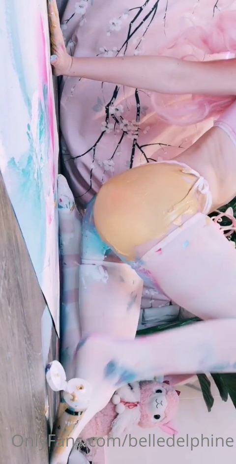 Belle Delphine Paints With Her Ass