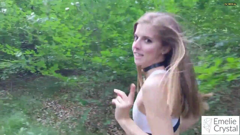 Emelie Crystal Masturbates In The Forest