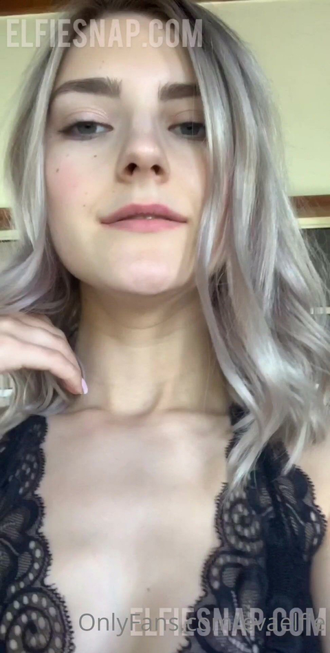 Eva Elfie Rubs Her Tender Pussy, Cums, And Sends Her love