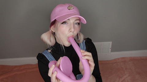Miss Princess Kay Sucking Her Tentacle Dildo