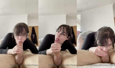 OkiChloeo Sucking Cock While Looking In The Camera