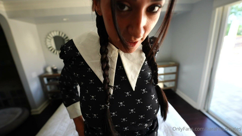 Sarah Caldeira in her debut, swallows a white cock