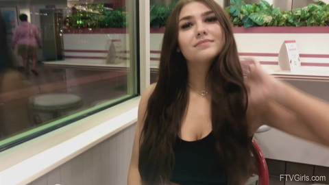Teen Aria Taylor Seduces In A Coffee Shop
