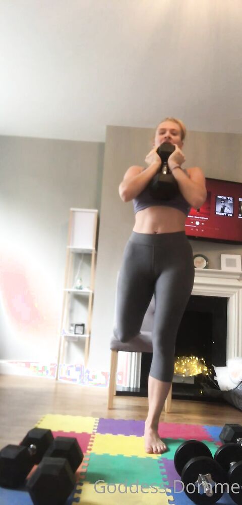 Goddess Dommelia - Thursdays Workout Pt - ManyVids - blonde - milf - big tits - femdom - fetish - dirty talk - pov