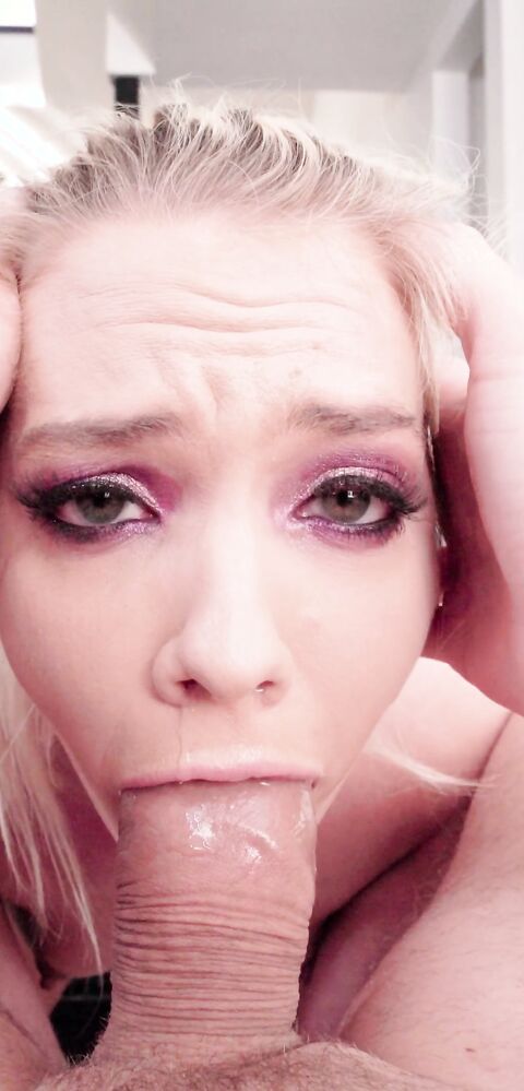 Kenna James - Blonde Loves Cock! - Throated - Throated - blonde - pov - deepthroat - blowjob - big dick - small tits - masturbation - tits