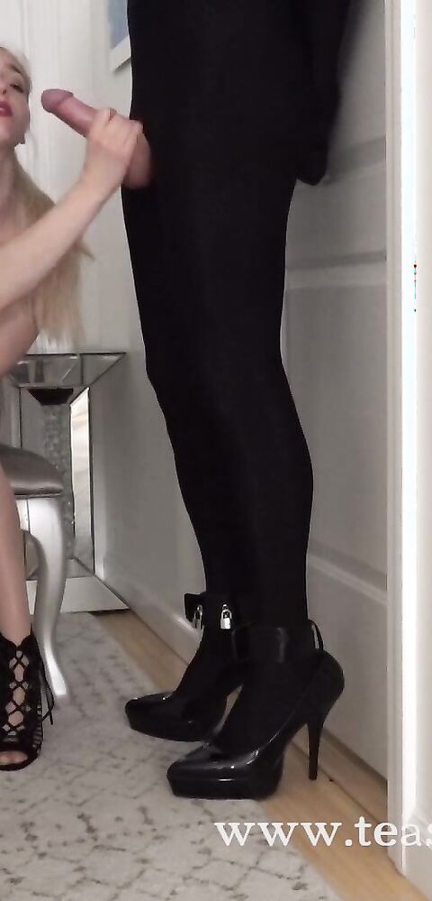 Mandy Marx - Stiletto Training My Sissy Slave - ManyVids - femdom - milf - blonde - dirty talk - fetish - hardcore - jerk off instruction - cum eating instructions - natural tits