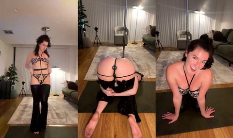 Adison Briana Nudes Black Lingerie Butt Plug Striptease Bar Onlyfans Leaked