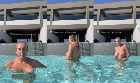 Beth Lily Nude Tits In Pool Video