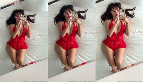 DanyanCat Nude Red Dress Tits Out