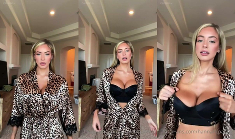 Hannah Palmer Nude Black Lingerie Strip Onlyfans Video Leaked